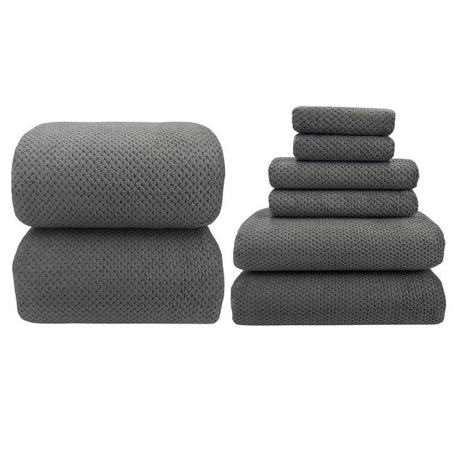 YTYC Towels,2 Piece 39x78 Inch Oversized Bath Sheets 2 Piece 29x59 inch bath towels sets 2 Hand Towels 2 Washcloth Towels Ultra Soft Highly Absorbent Extra Large Microfiber Shower Towels 80% Polyester
