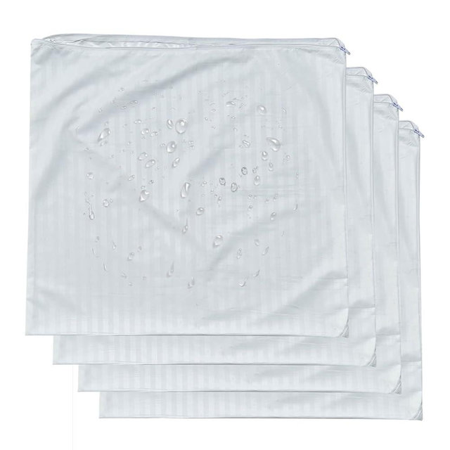 4 Pack Feather Proof Pillow Protectors 20x20 Waterproof Cover for Goose Down Square Throw Pillows