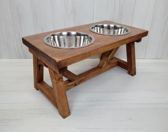 Dog Bowl Stand - Large - The Modern Farmhouse Dog Feeder - Elevated Dog Bowl - Dog Bowl - Raised Dog Bowl - Personalized Dog Bowl - Dog