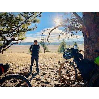Sunrise on our bikepack trip moments before Stuart asked Katie to marry him while playing one of her favorite songs, "Diamonds on the souls of her shoes" by Paul Simon.