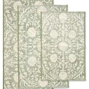 Southern Living Persian Woven Sage Green Bath Rug Runner