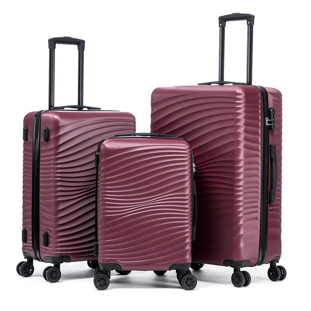 Rosamo Luggage Sets 3 Piece, ABS Suitcase Set (20/24/28), Hardside luggage with Spinner Wheels, Travel Luggage, 14x8x9 Airline Approved Carry on, Lightweight Luggage with High-Security Lock