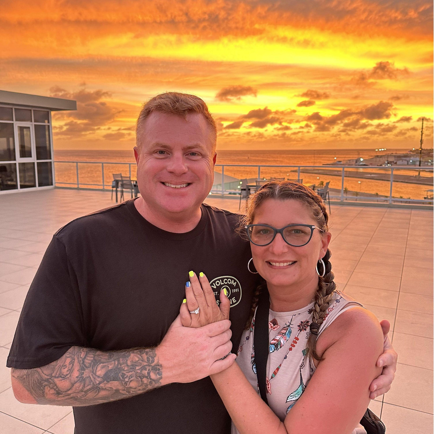 Sunset in Aruba 2025 - when we decided to host our wedding there.