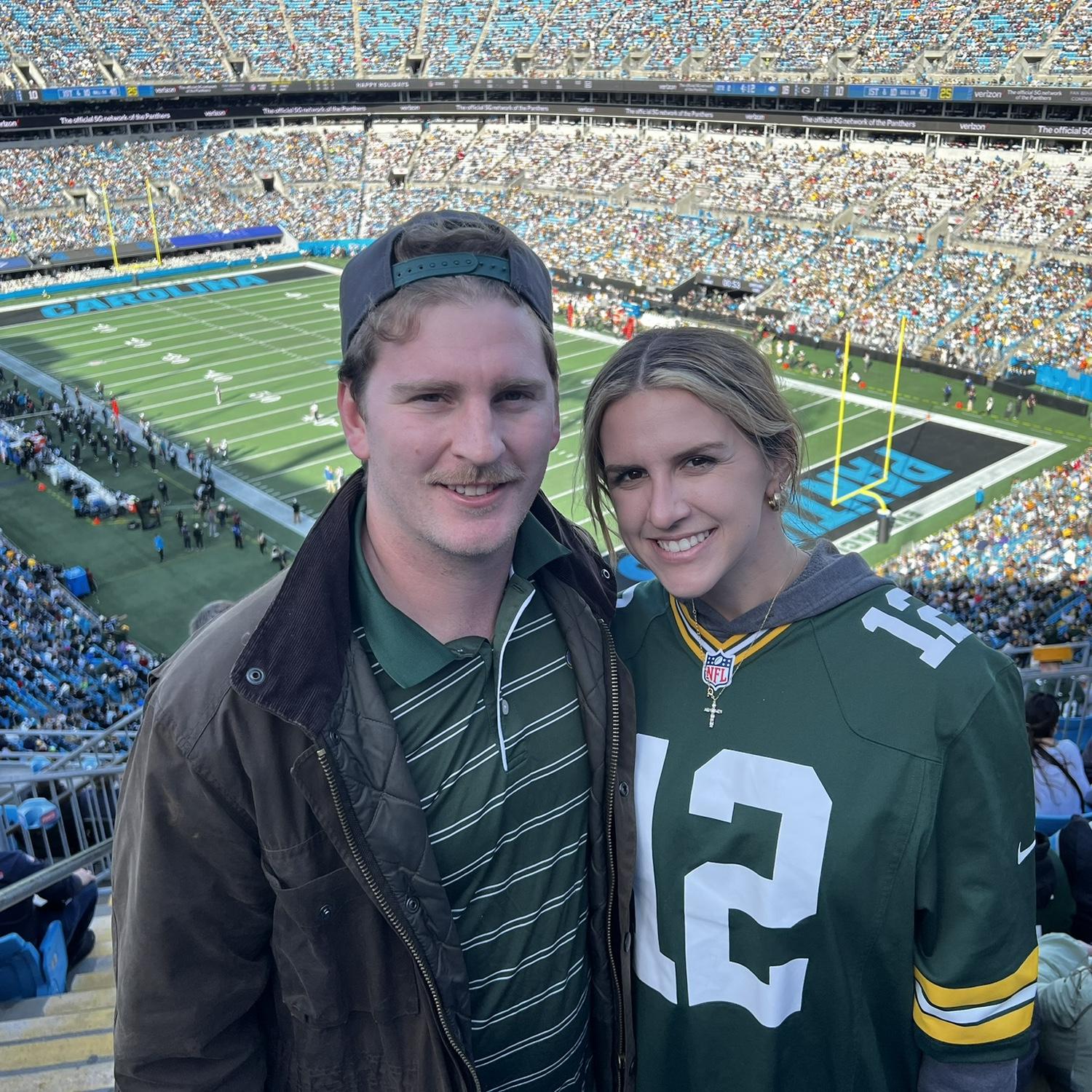 Christmas Eve football game in Charlotte! Go Pack!!!