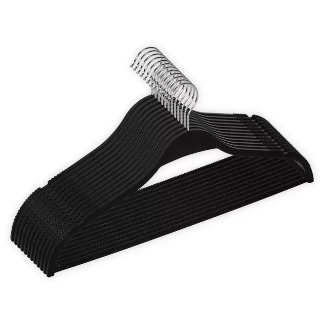 Simply Essential™ Recycled Plastic Hangers in Black (Set of 12)
