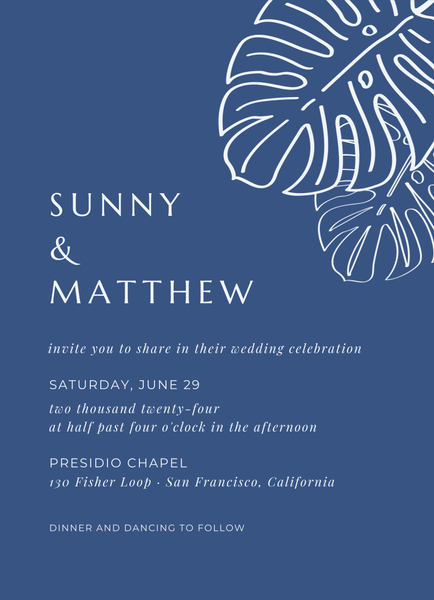 Morelos Portrait | Grayed Teal | Zola Wedding Invitations