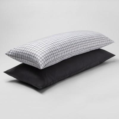 Microfiber Body Pillow Cover 2pk Gray - Room Essentials™