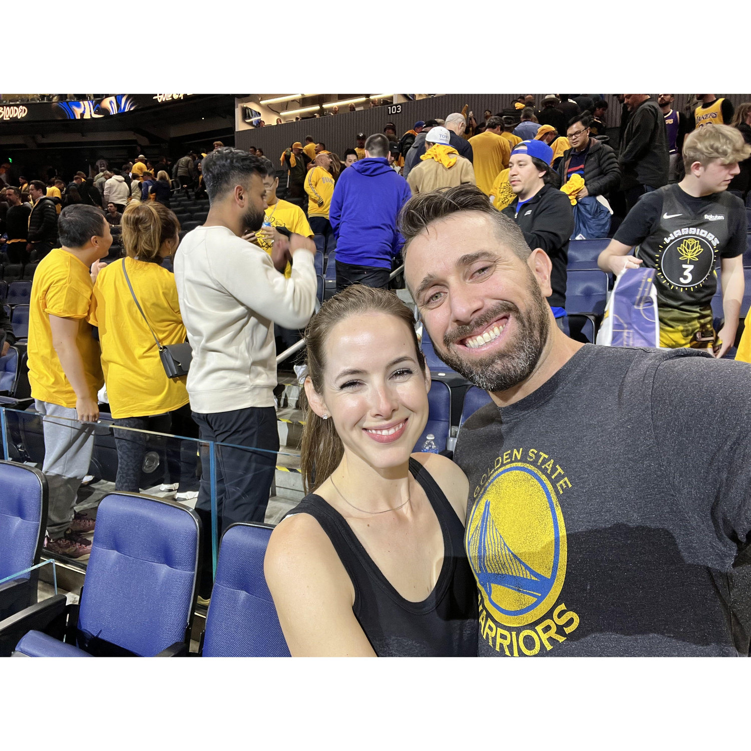 Our third date at the Warriors game.