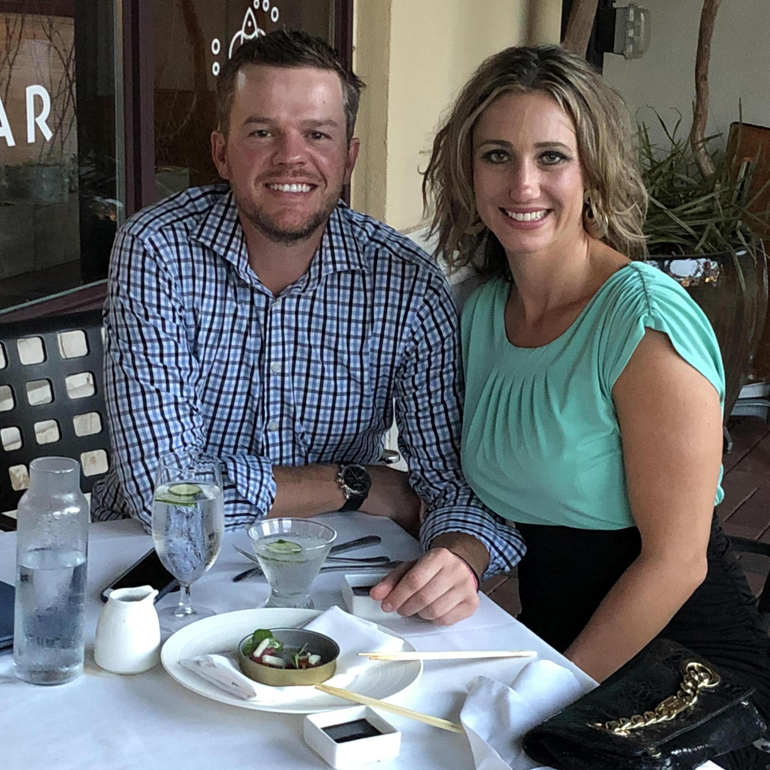 Allison's birthday dinner in uptown Charlotte.