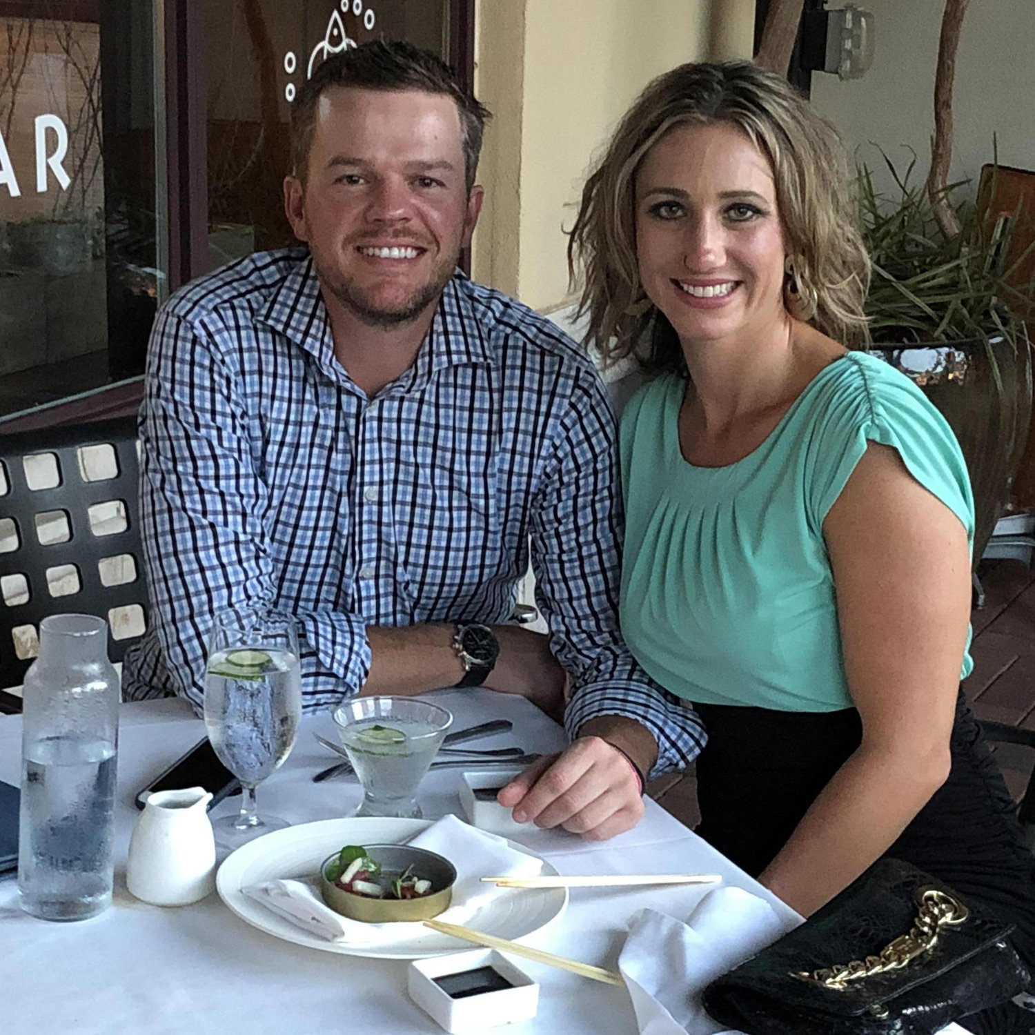 Allison's birthday dinner in uptown Charlotte.