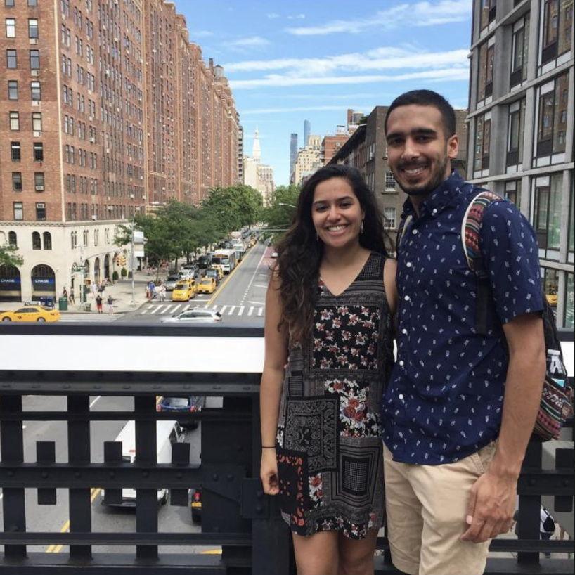 Hans visiting Simran in NYC during her internship