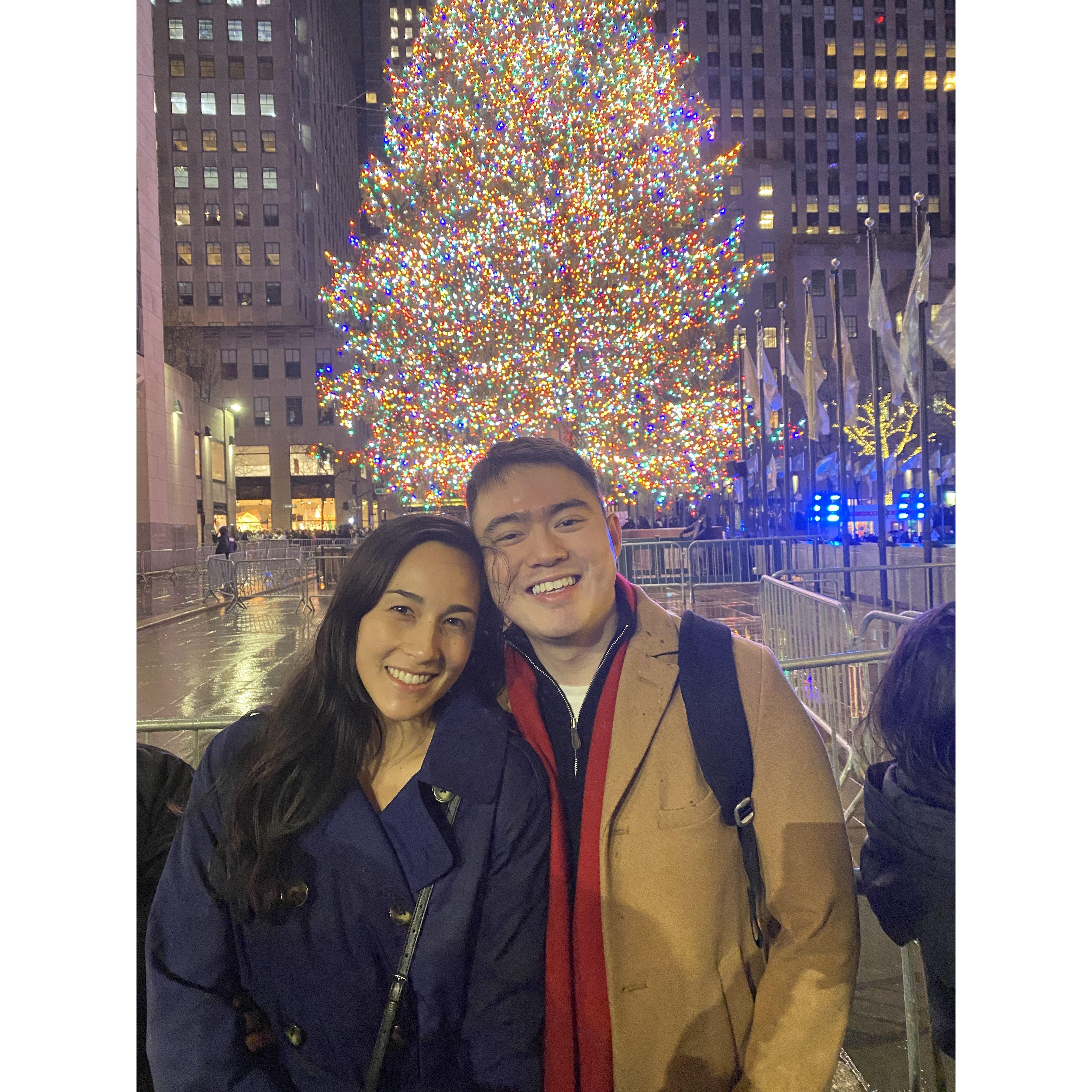 Our first trip to NYC for Christmas, back when Thomas still got first pick of his own clothes.