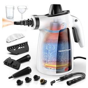 LABIGO Steam Cleaner, Pressurized Handheld Multi-Surface Natural Steam Cleaner with 12pcs Accessory