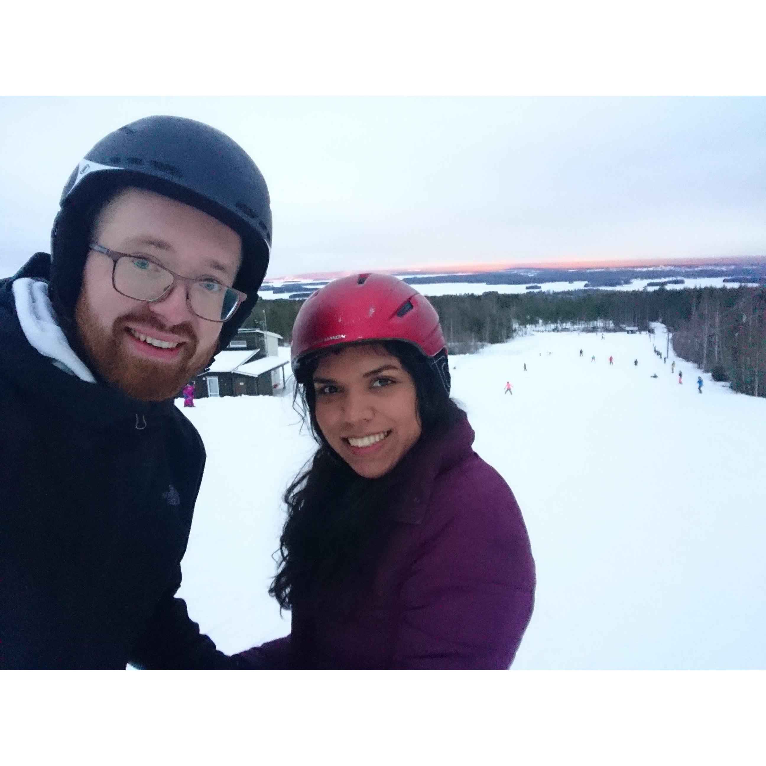 Spring 2018. Johan takes Jess to Leksand, Sweden and teaches her how to alpine ski.