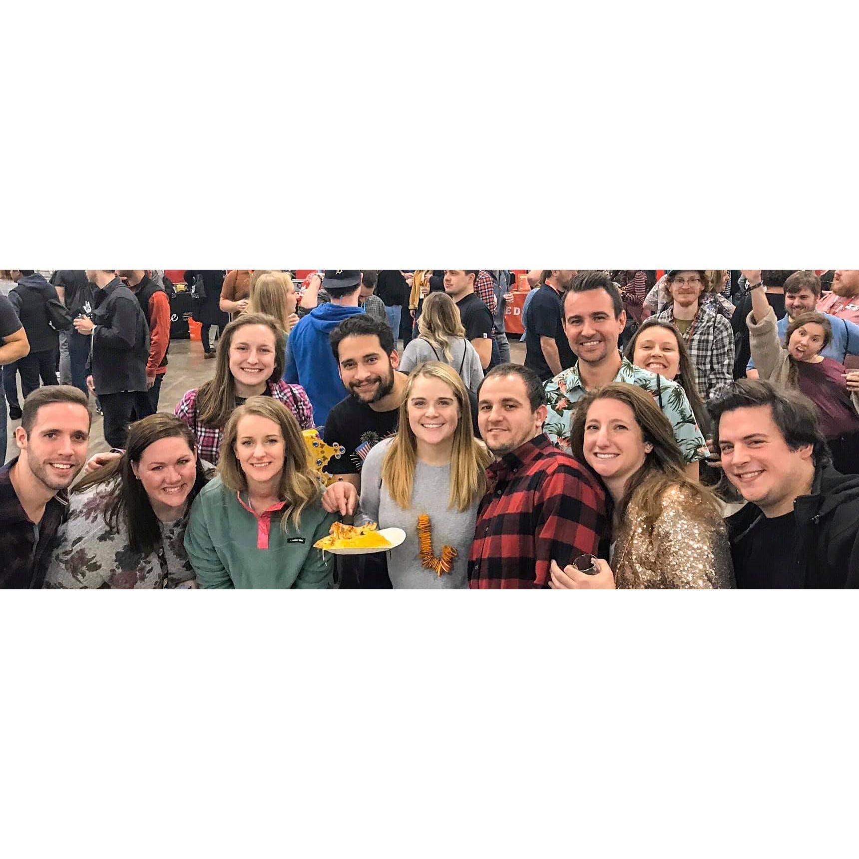 My first group outing with some of Jordan's many, many friends at the most Wisconsin event ever: the beer and cheese fest. Best photobomb top right.