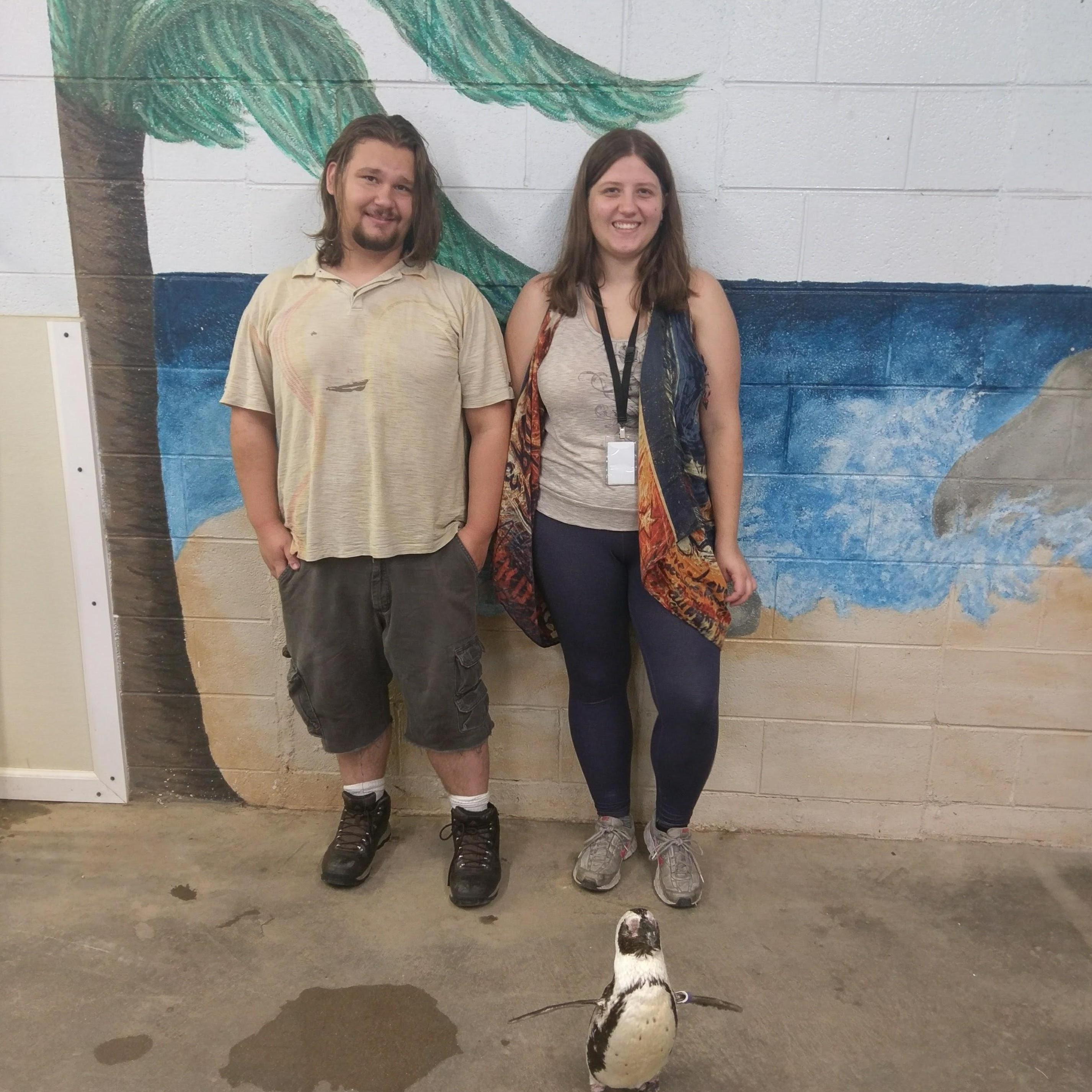 When our hair was almost the same short length and we met a penguin
Aug 2017
