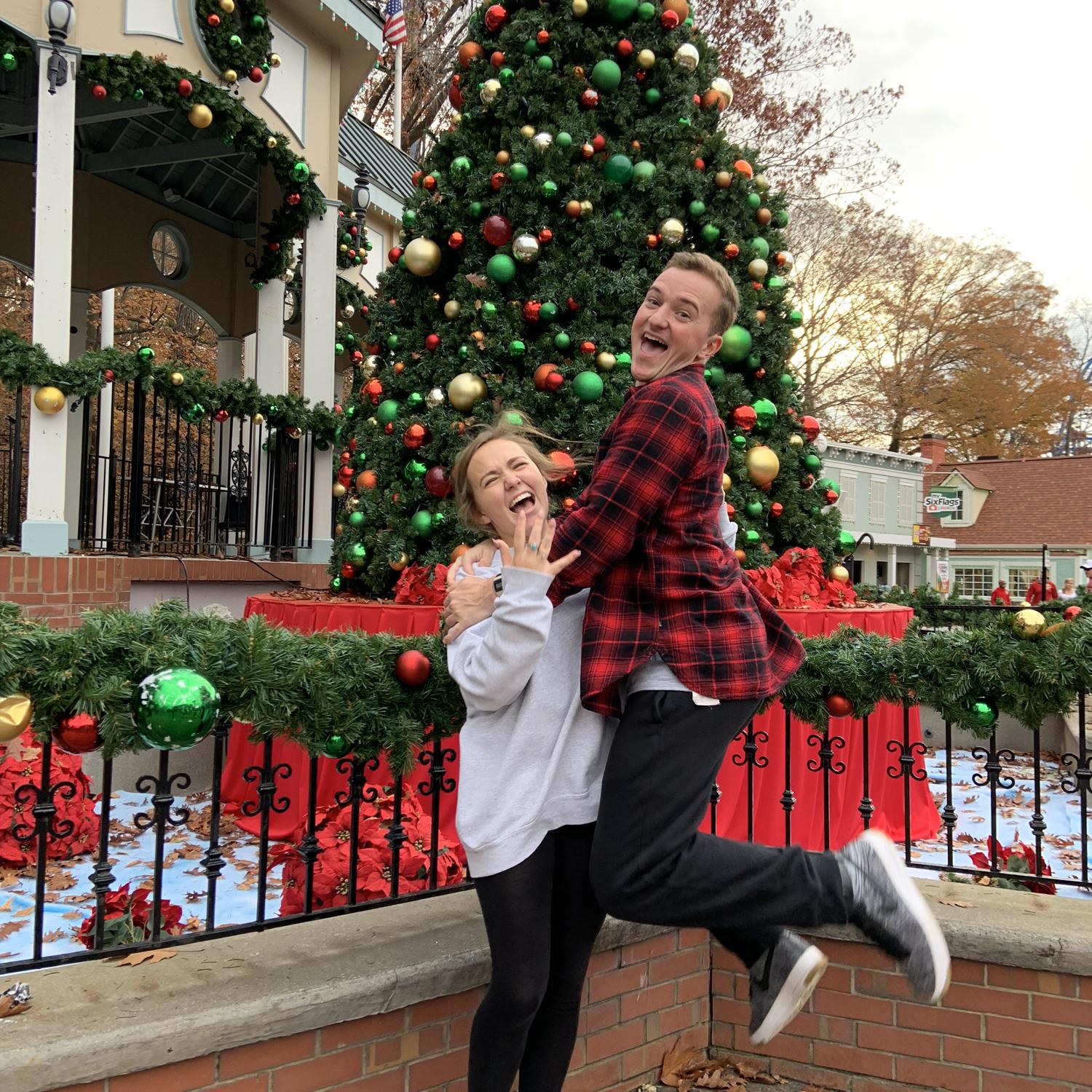 December 2019: Obviously, Connor was excited to ride his first big boy ride at Six Flags!