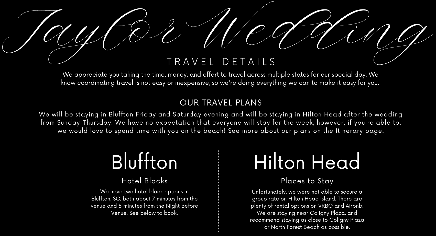The Wedding Website of Hilary McKeon and Michael Taylor