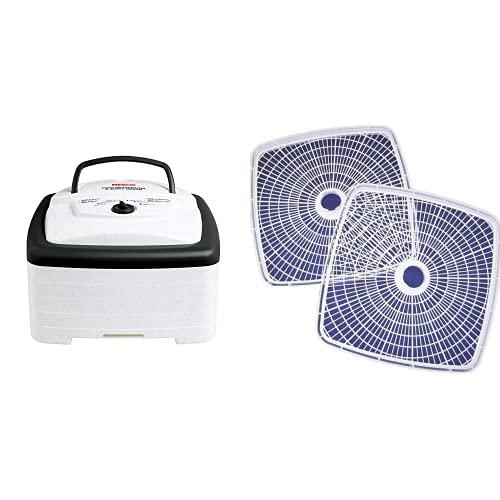 Nesco FD-80A Square Shaped Food Dehydrator + Nesco Add-A-Tray for FD-80, Set of 2