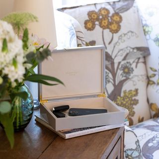 Large Lacquered Gold Hinge Box