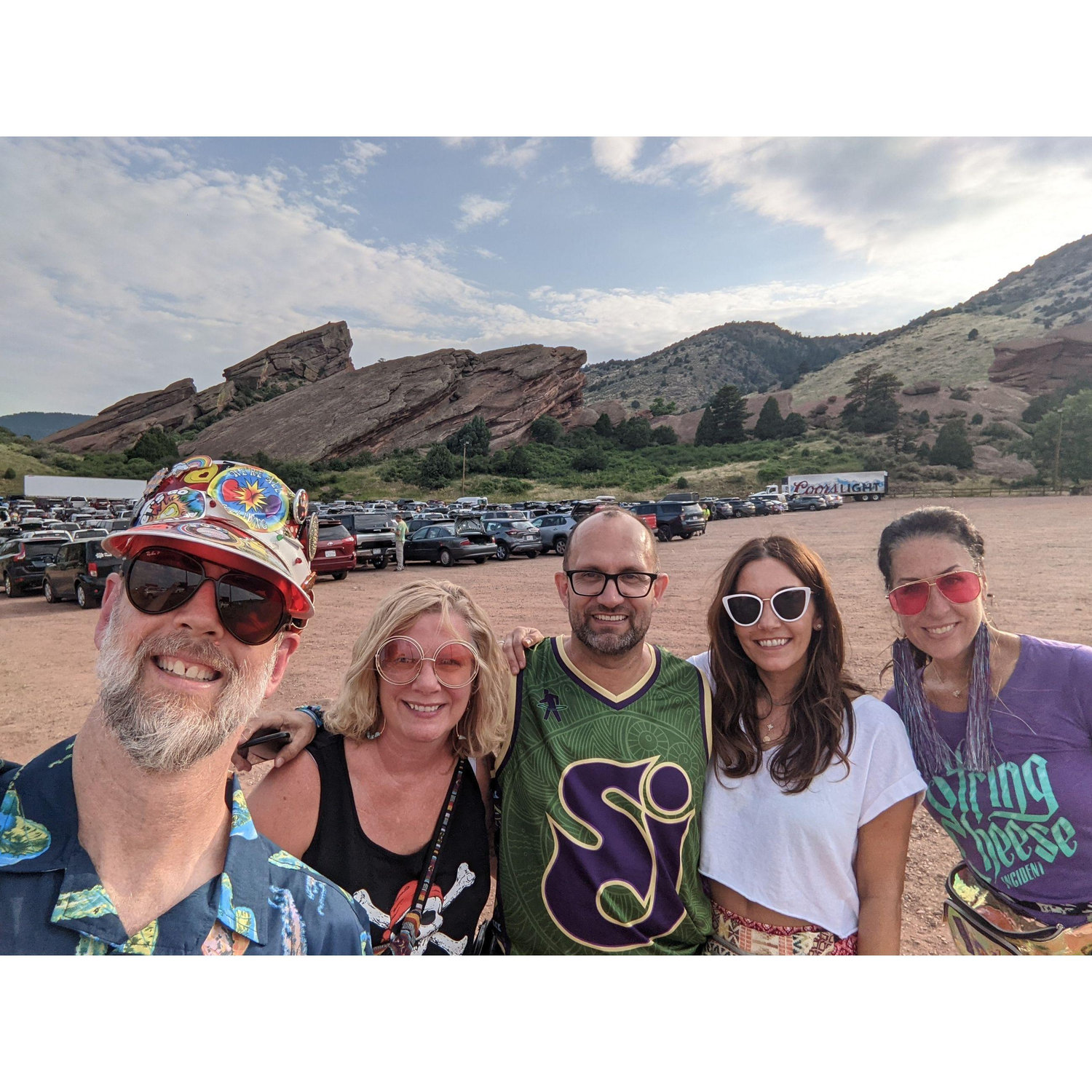 Red Rocks! our first String Cheese show - one month in.