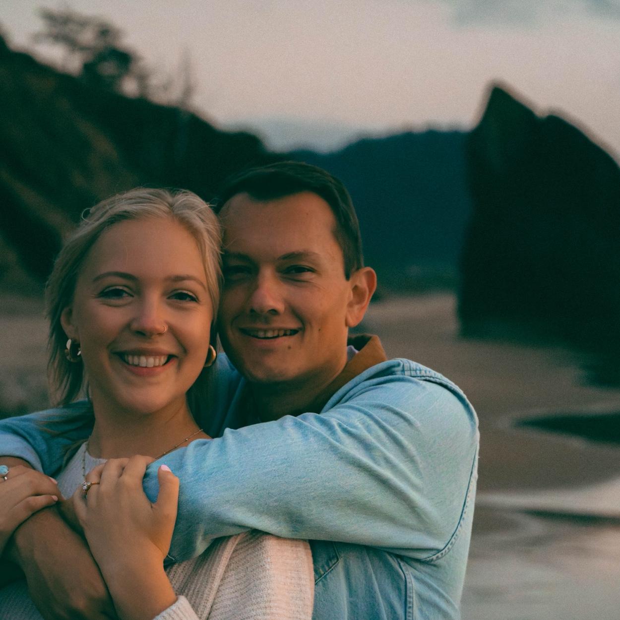 Engagement shoot at Arch Cape!