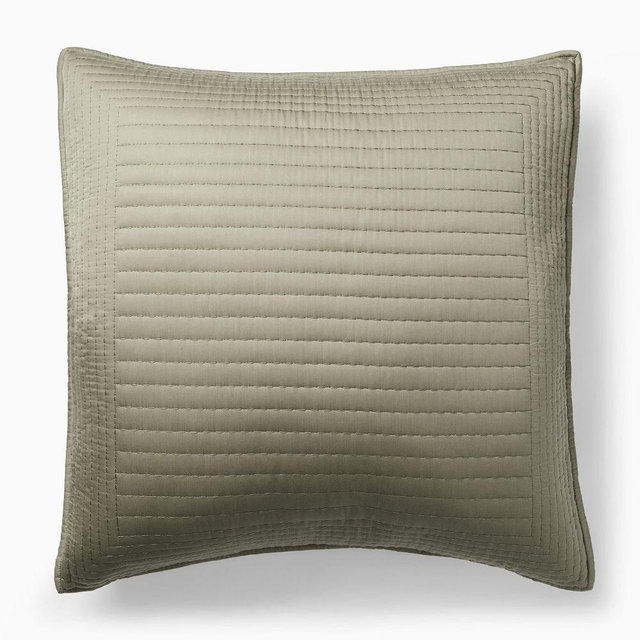 Tencel Pick Stitch Euro Sham, Elm