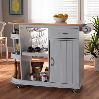 Donnie Coastal Kitchen Storage Cart