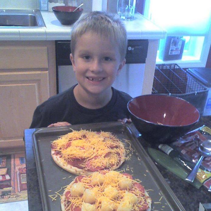When Noah was little he LOVED having pizza night!