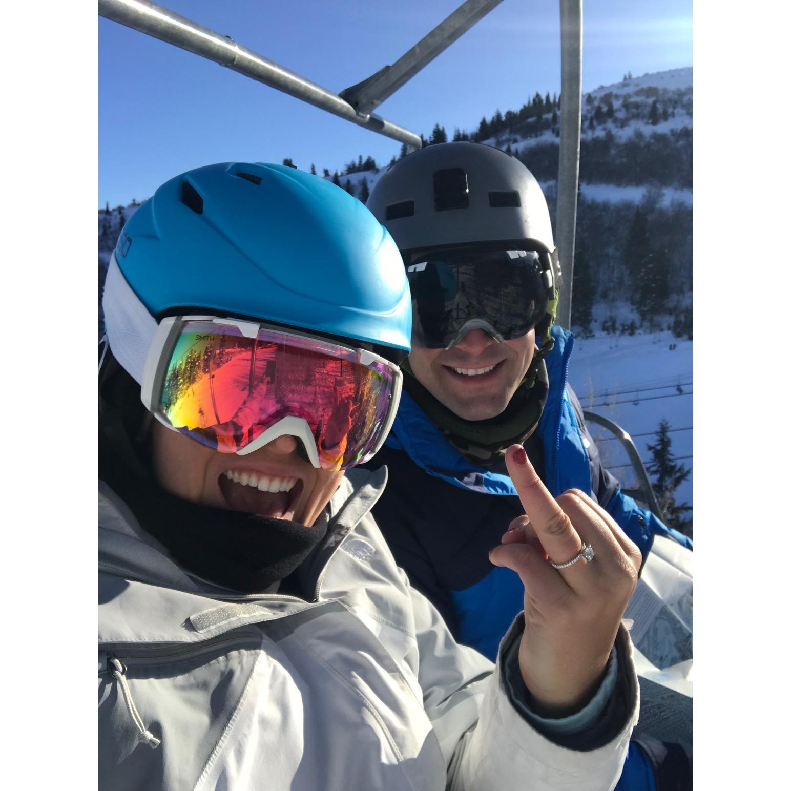 The day after he proposed we checked out Deer Valley ski resort and had the best day ever!