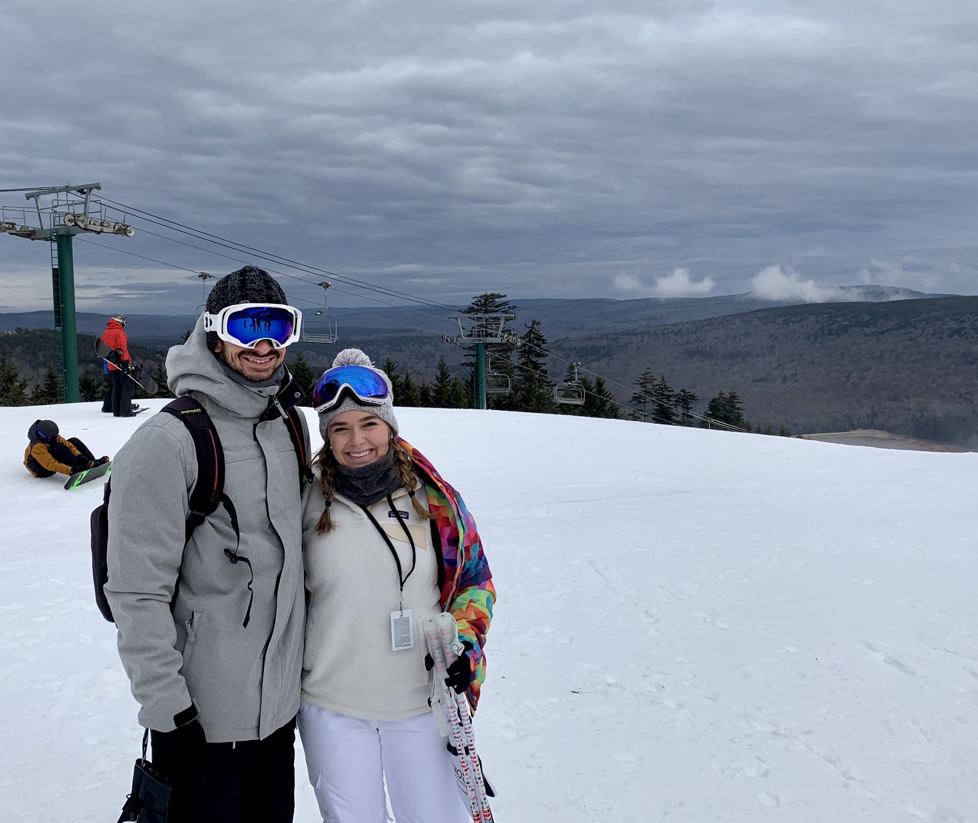 We love skiing together :)