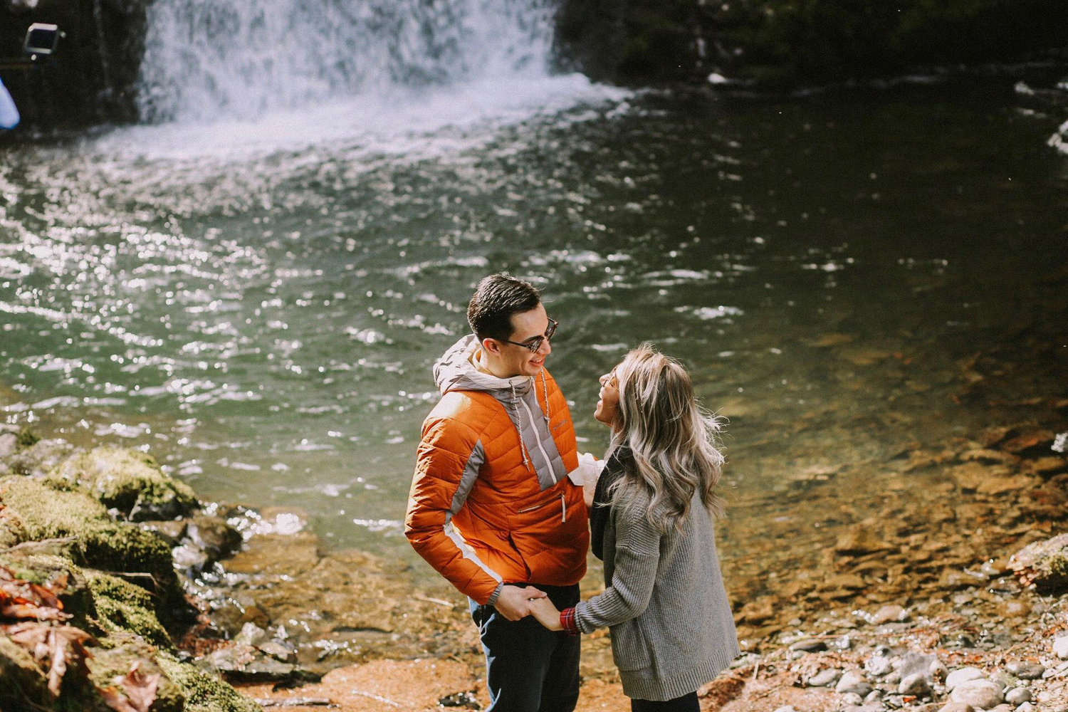Moments after Jonathan popped the question.