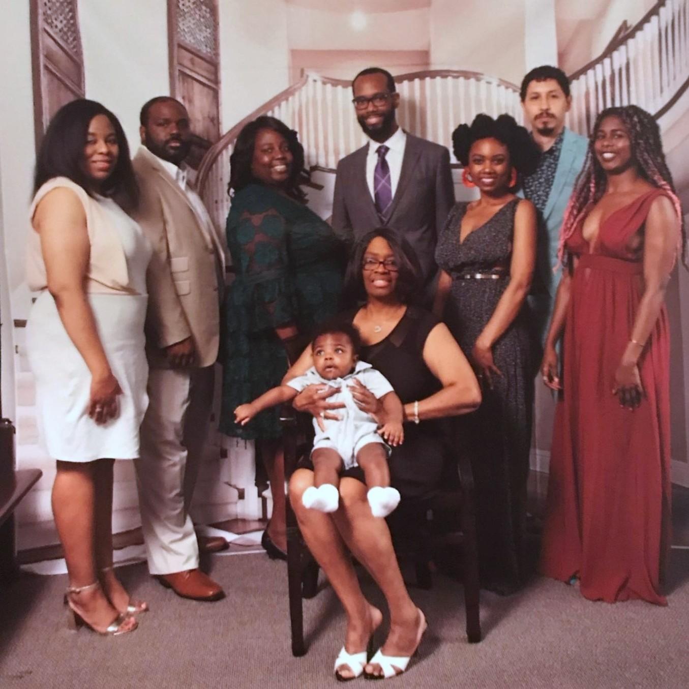 Family and friends around the matriarch, Chelsea's mom Theresa