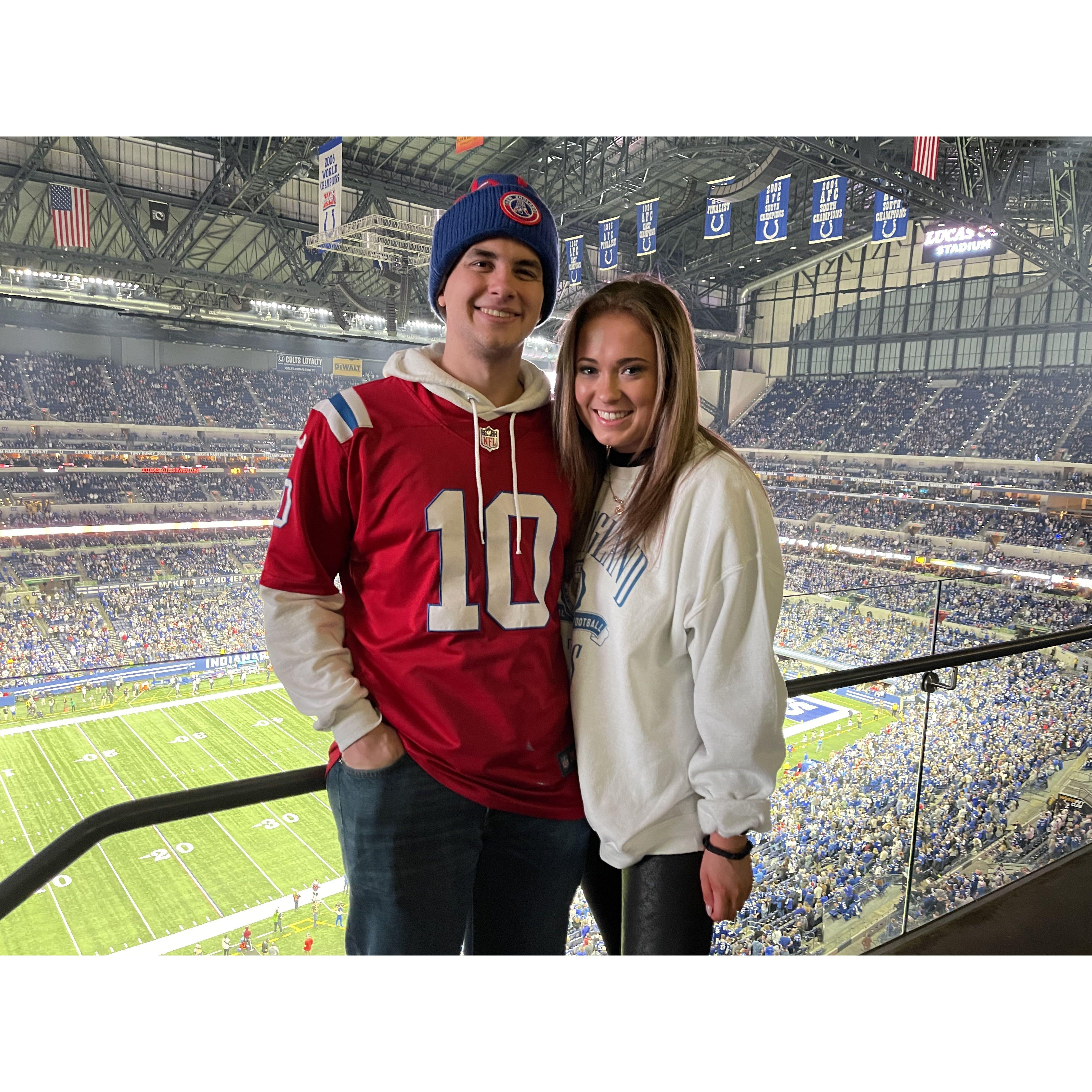 Our First Patriots Game Together, Indianapolis, IN- December 2021