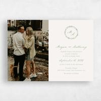 Green Wedding Invitation - Violet Photo