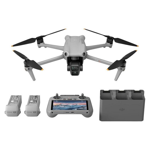 DJI Air 3 Fly More Combo with DJI RC 2, Drone with Camera 4K, Dual Primary Cameras, 3 Batteries for Extended Flight Time, 48MP Photo, 20Km Max Video Transmission, FAA Remote ID Compliant