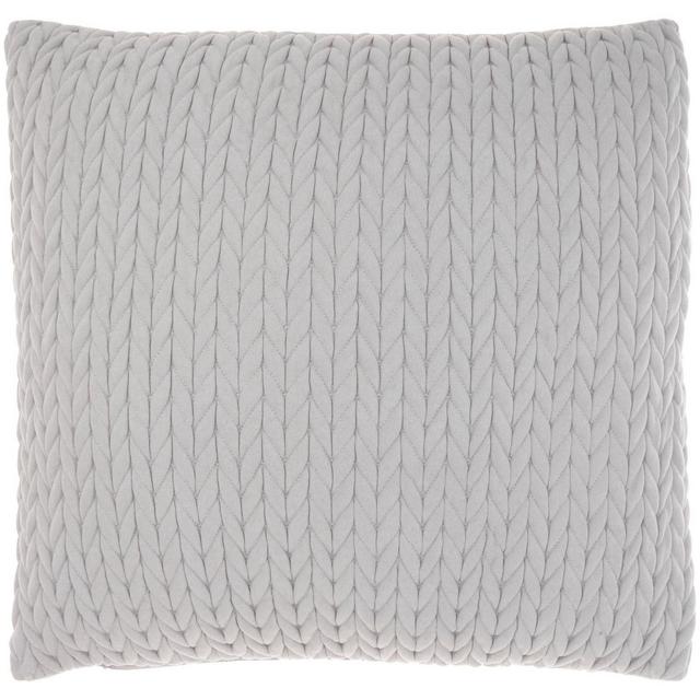 22"x22" Oversize Life Styles Quilted Chevron Square Throw Pillow Light Gray - Mina Victory