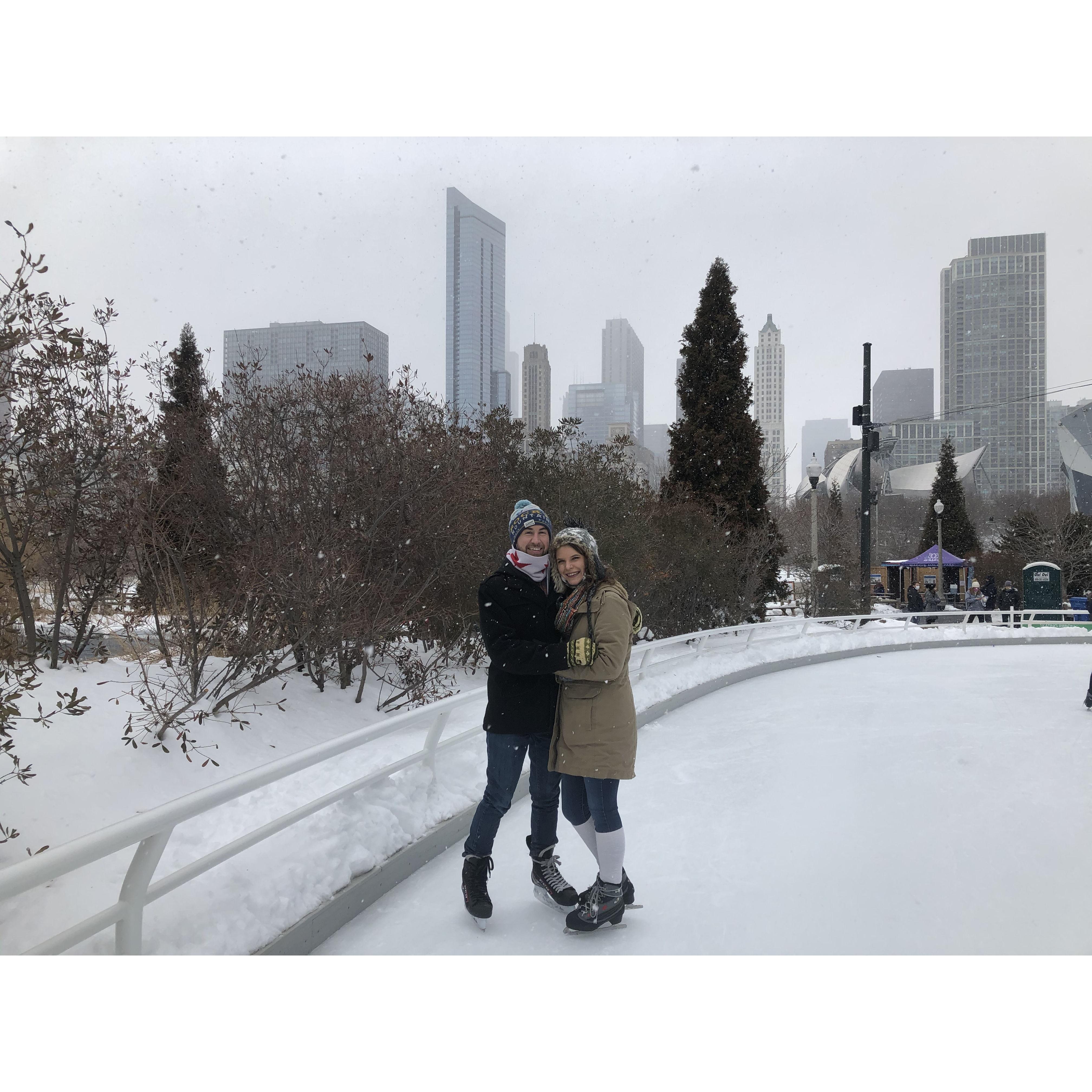 Donica's first time experiencing real snowfall!