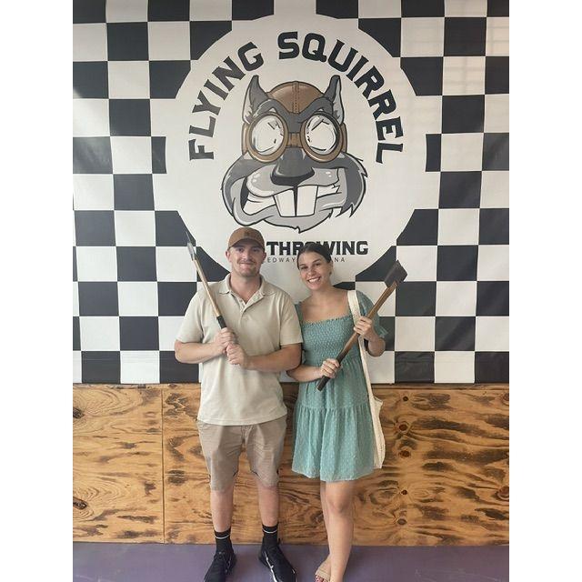 Date night axe throwing