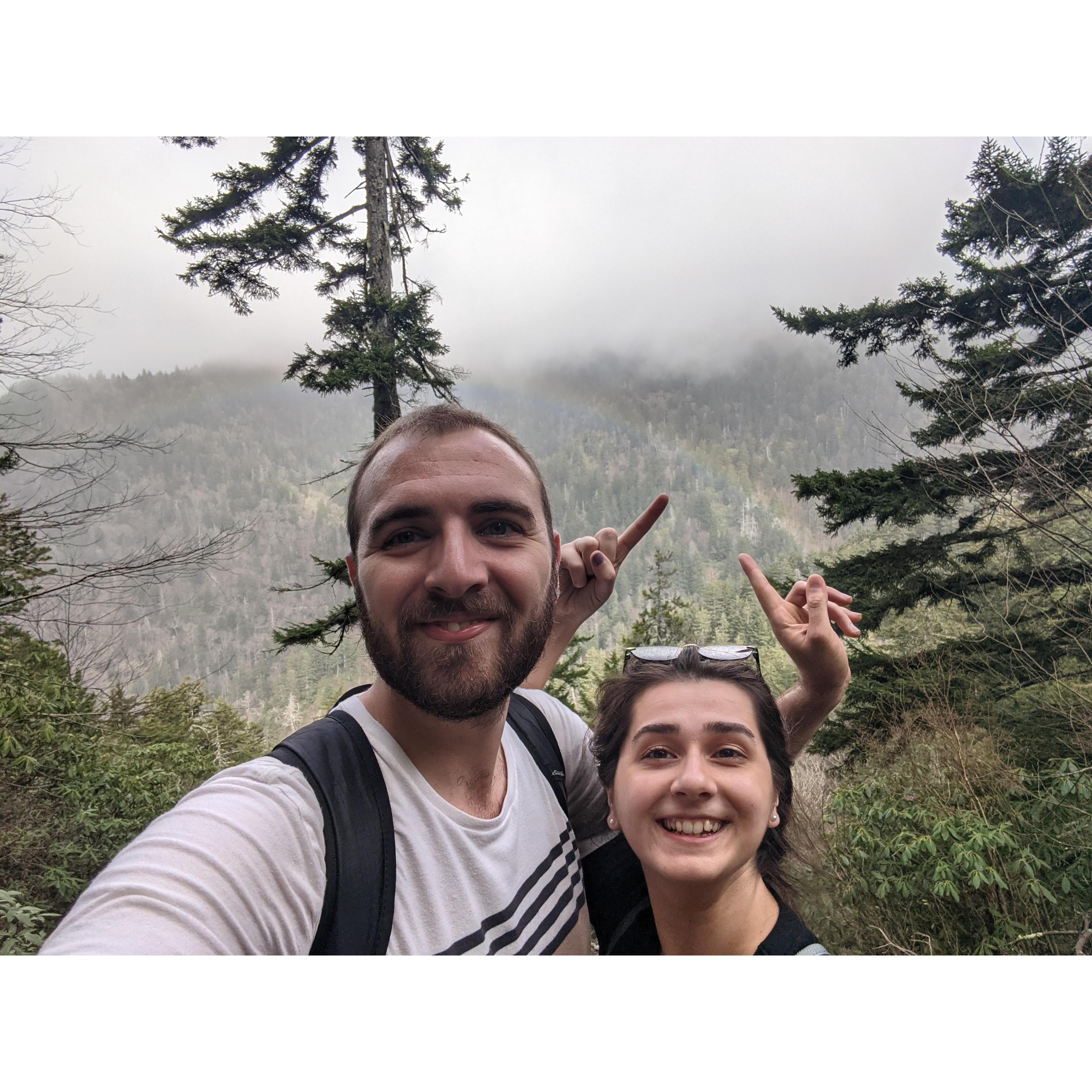 Saw a rainbow on our proposal hike!