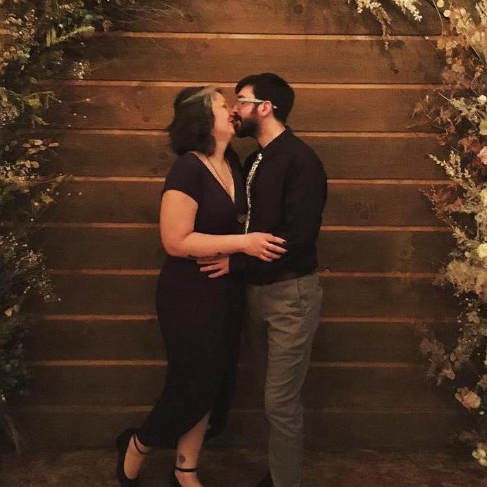 Us with our forever wedding dates.