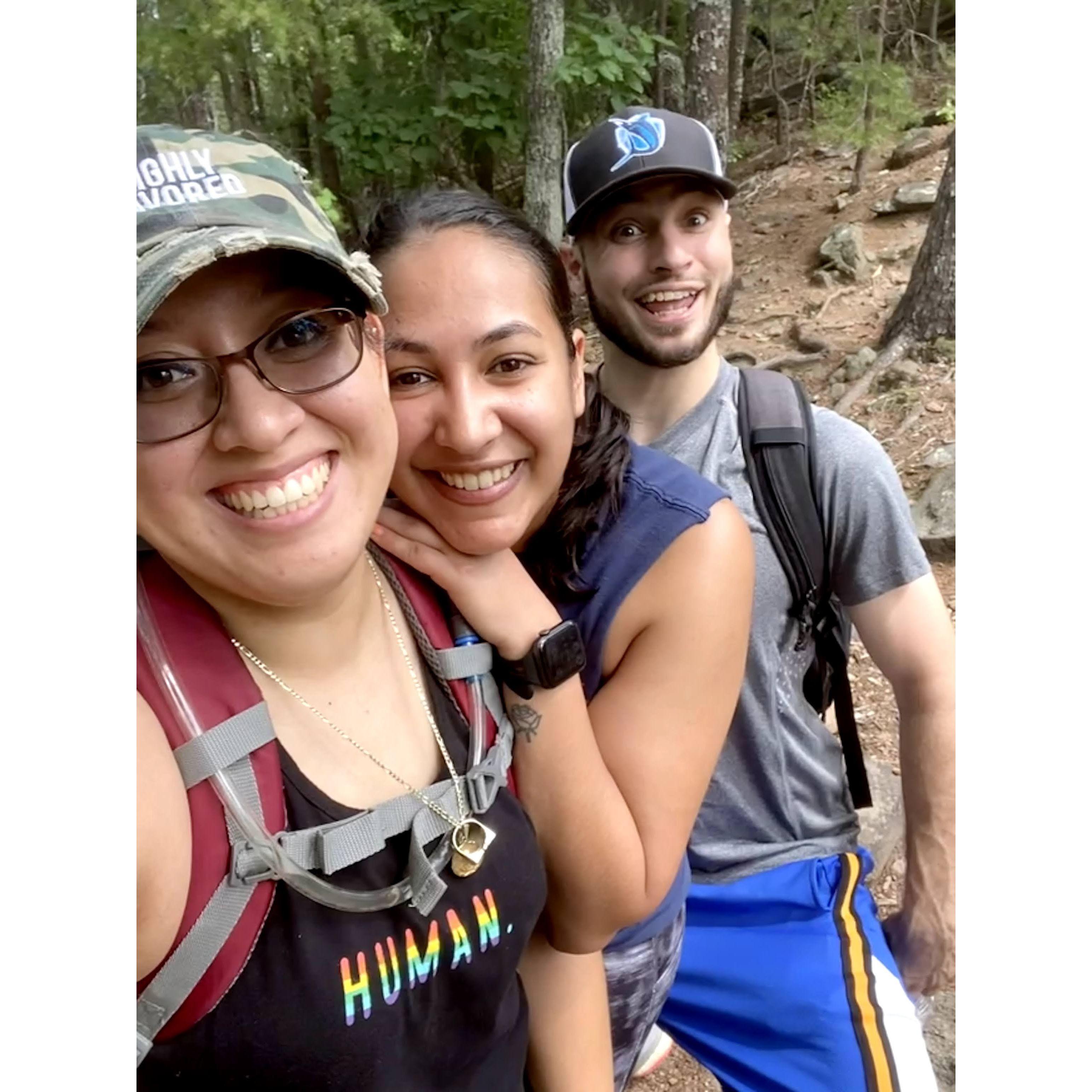 Bianca hiking with us at Crowders Mountain