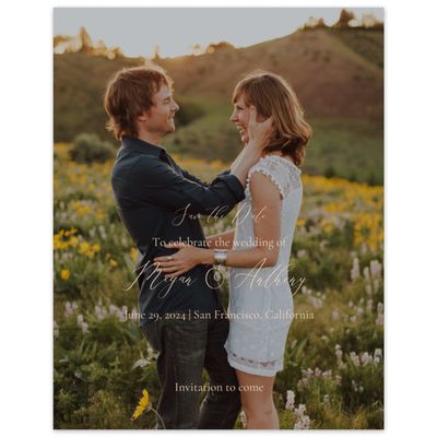 Beige Wedding Digital Save the Date - Rieden Photo