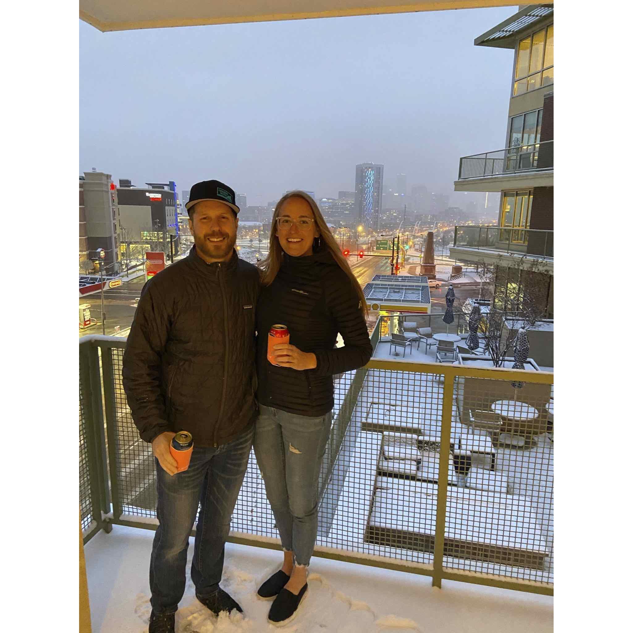 Enjoying a Princess Yum Yum while overlooking the city of Denver- Denver, CO