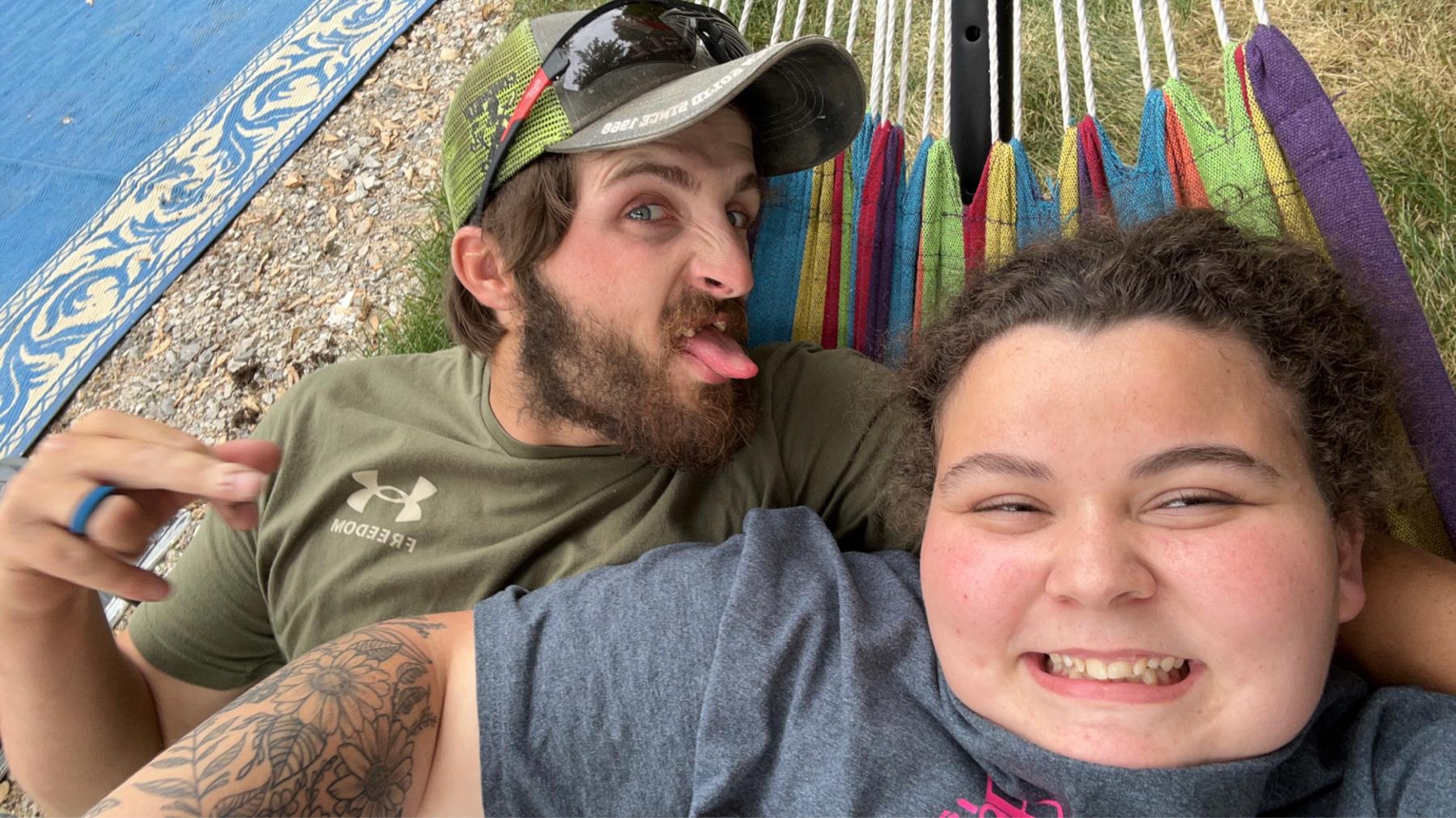 He made me smile, and about fell out of the hammock