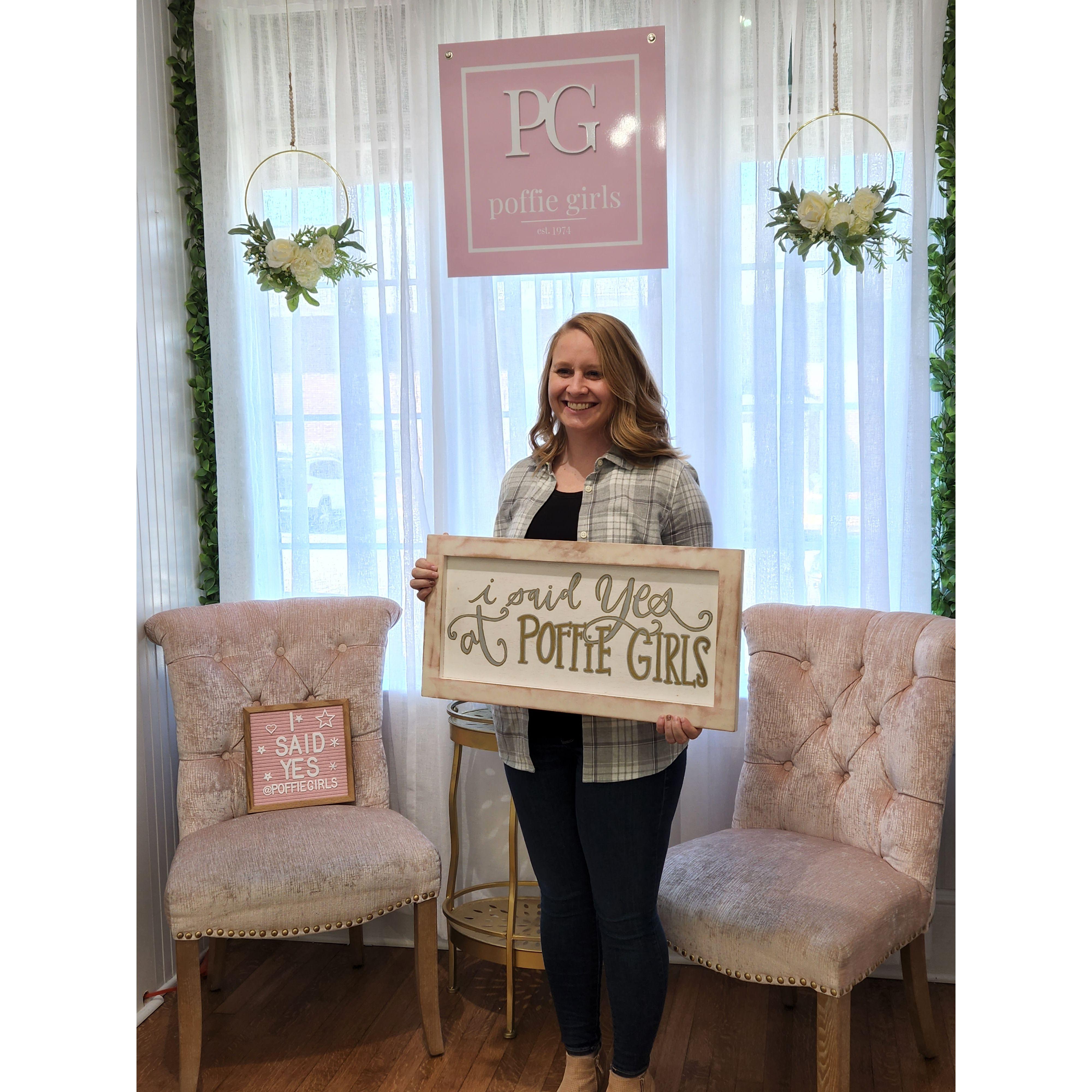 Saying, "YES!" to my dress