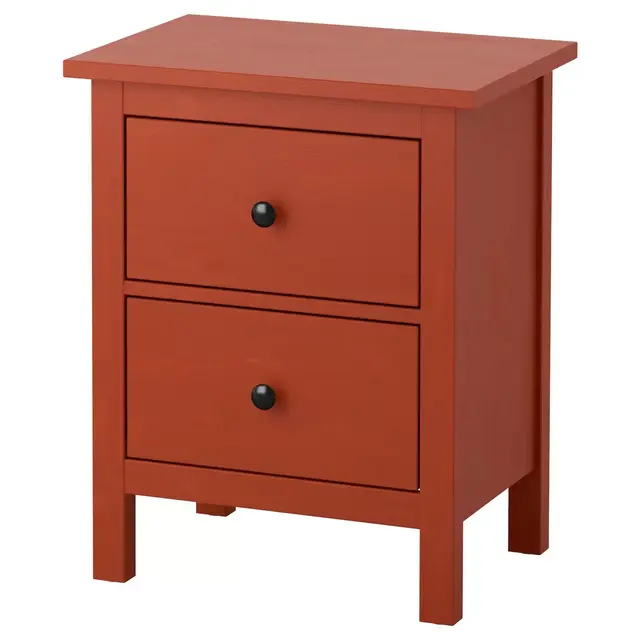 HEMNES 2-drawer chest, red-brown 21 1/4x26 "