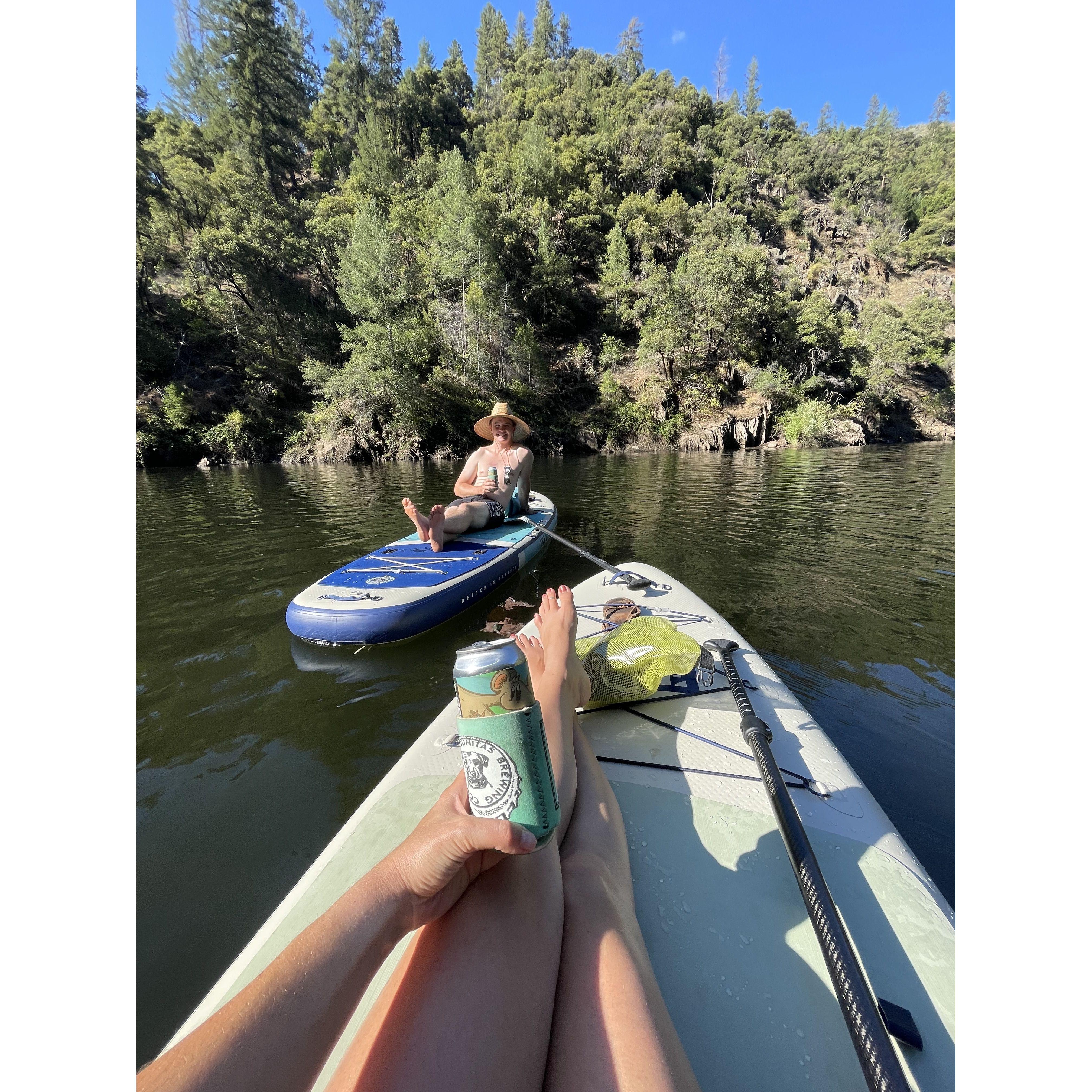 Where you'll find us most summer weekends. Fun fact - Jackson proposed on one of our paddle board day trips.