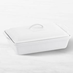 Le Creuset Heritage Stoneware Rectangular Covered Casserole, 4-Qt. (in White)