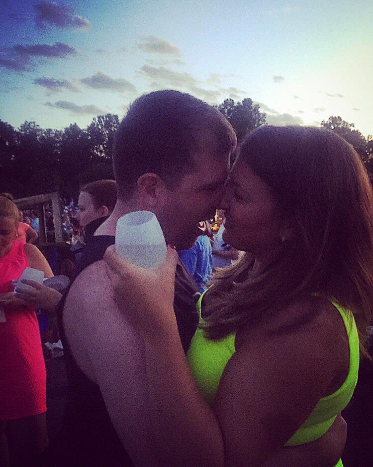 Celebrating 1 year after their first kiss at a 90s concert in Virginia